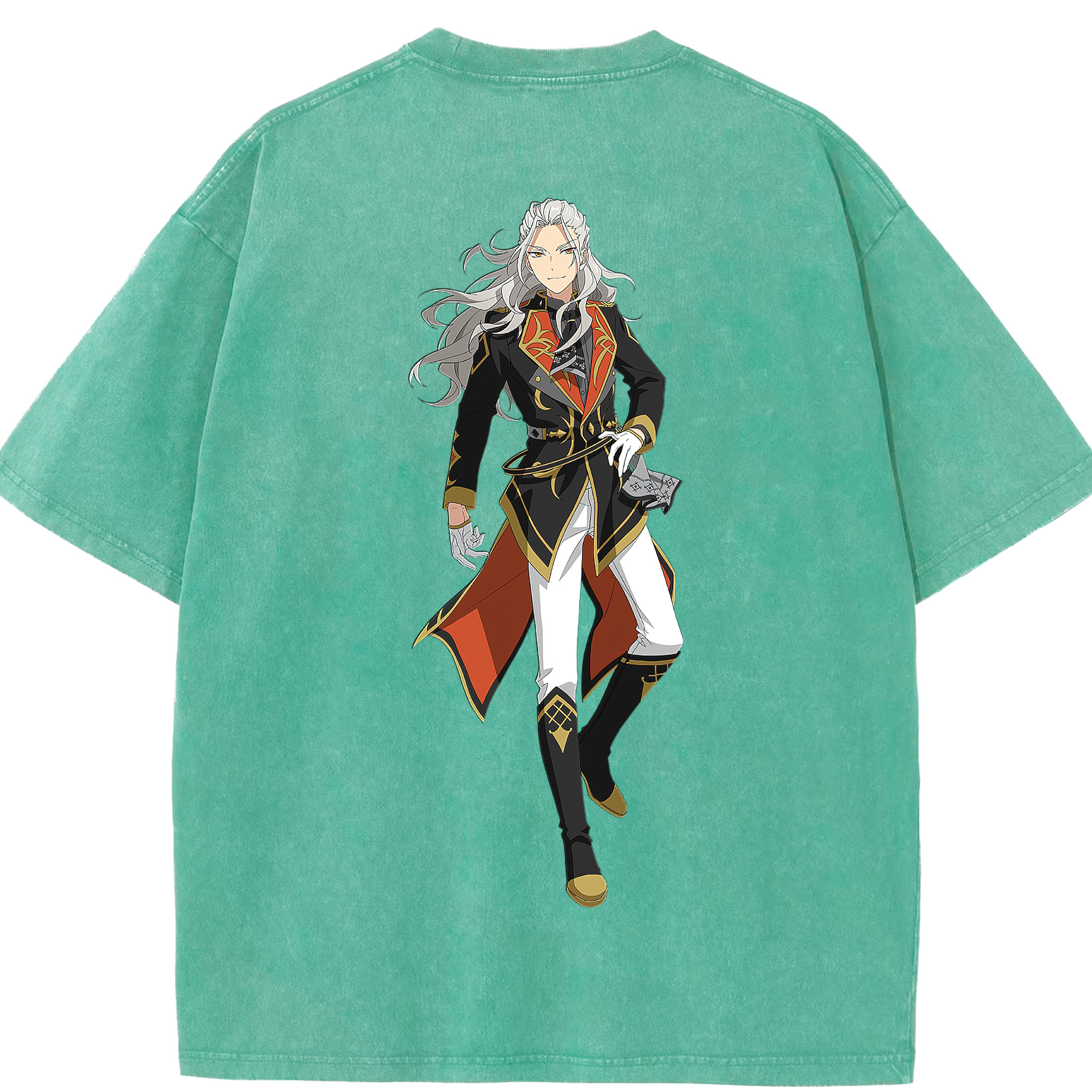 （画像用） あんさんぶるスターズ! Ensemble Stars 綿100% ヴィンテージ風 半袖Tシャツ（背面プリント）